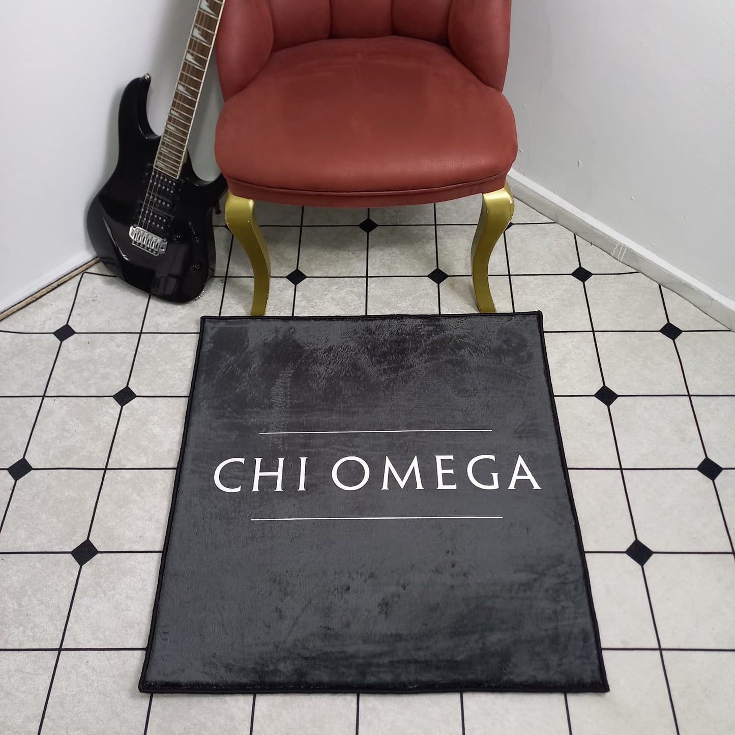 Chi Omega Logo Rug – Officially Licensed Sorority Decor