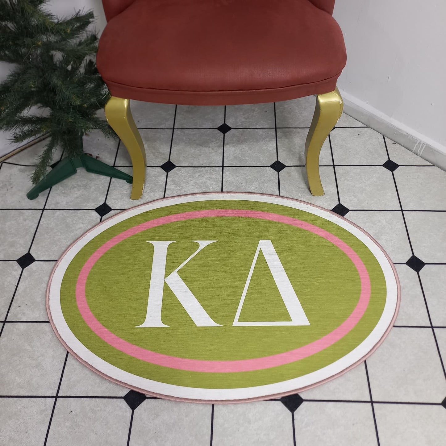 Kappa Delta Oval Logo Rug – Officially Licensed Sorority Decor