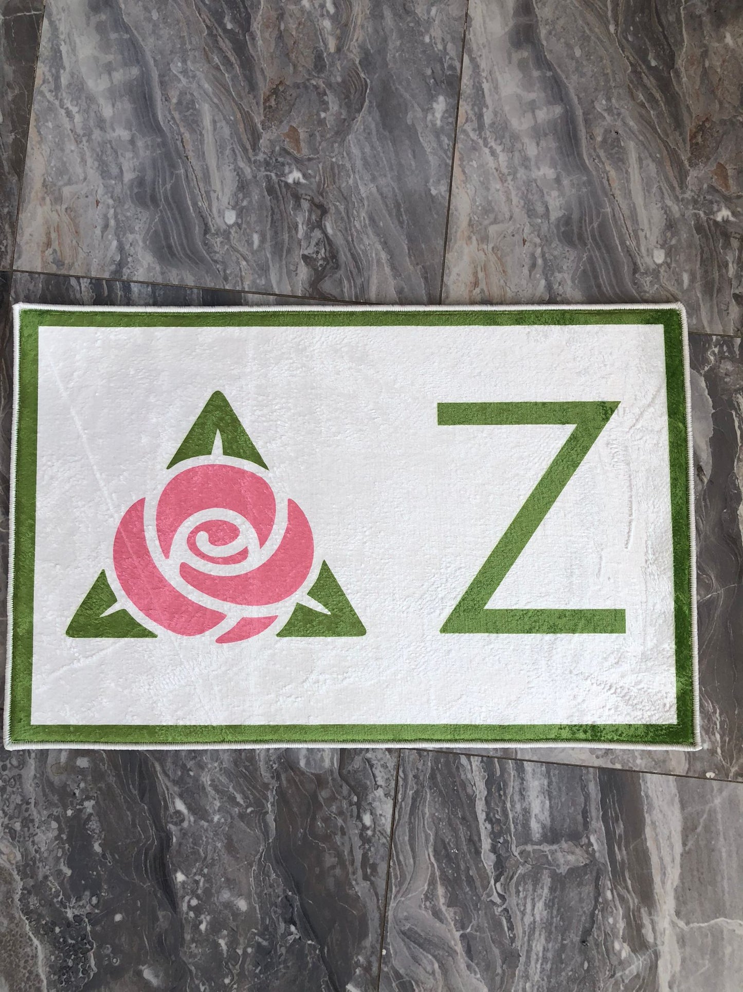 Delta Zeta Rose Rug – Officially Licensed Sorority Decor
