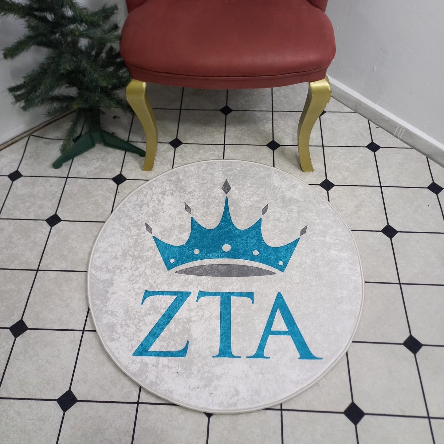 Zeta Tau Alpha Logo Rug – Officially Licensed Sorority Crown Decor