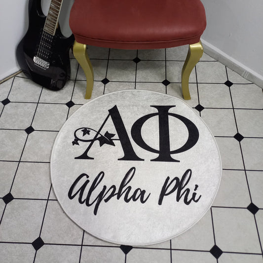 Alpha Phi Round Rug – Officially Licensed Sorority Decor