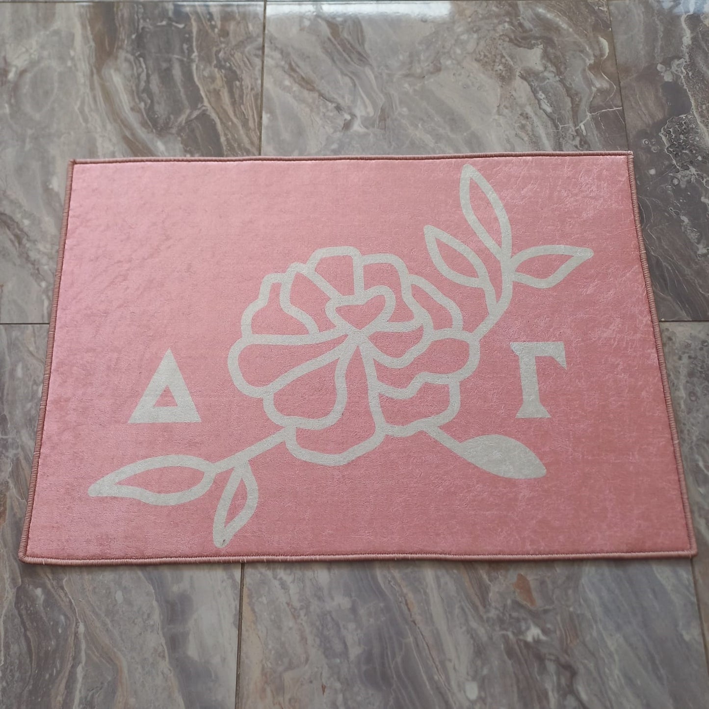 Delta Gamma Flower Rug – Officially Licensed Sorority Decor