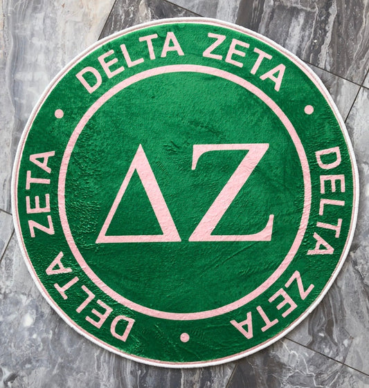 Delta Zeta Round Rug – Officially Licensed Sorority Decor