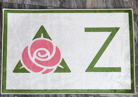 Delta Zeta Rose Rug – Officially Licensed Sorority Decor