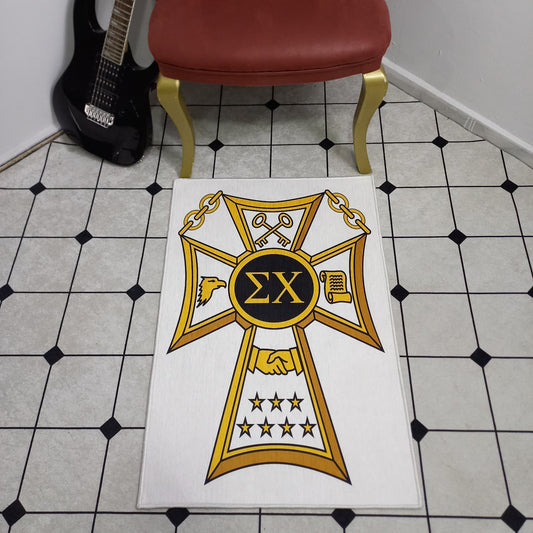Sigma Chi Cross Rug – Officially Licensed Fraternity Decor