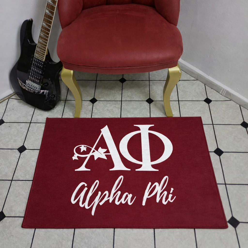 Alpha Phi Logo Rug – Officially Licensed Sorority Decor